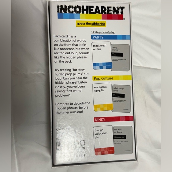 Pre-Owned Incohearent Party Game - Picture 5 of 5